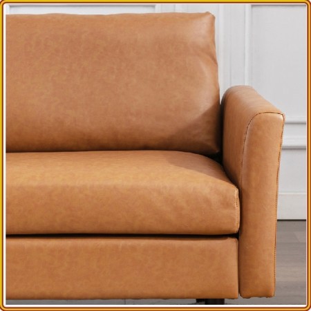 Powell Sofa Sets  - Màu Cam Đất : Bộ Ghế Sofa Băng + 02 Đôn Ngồi